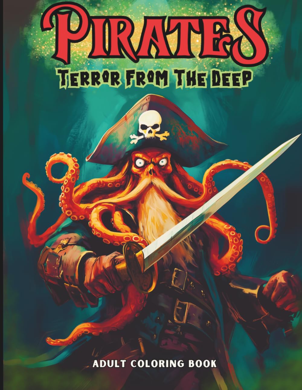 PIRATES Terror From The Deep Adult Coloring Book: Dark Pirate Ships, Ghost Pirates, Female Buccaneers & Sea Legends for Stress Relief, Relaxation and Creative Coloring for Teens & Adults