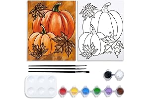 VOCHIC Pre Drawn Canvas Painting Party Supplies for Thanksgiving