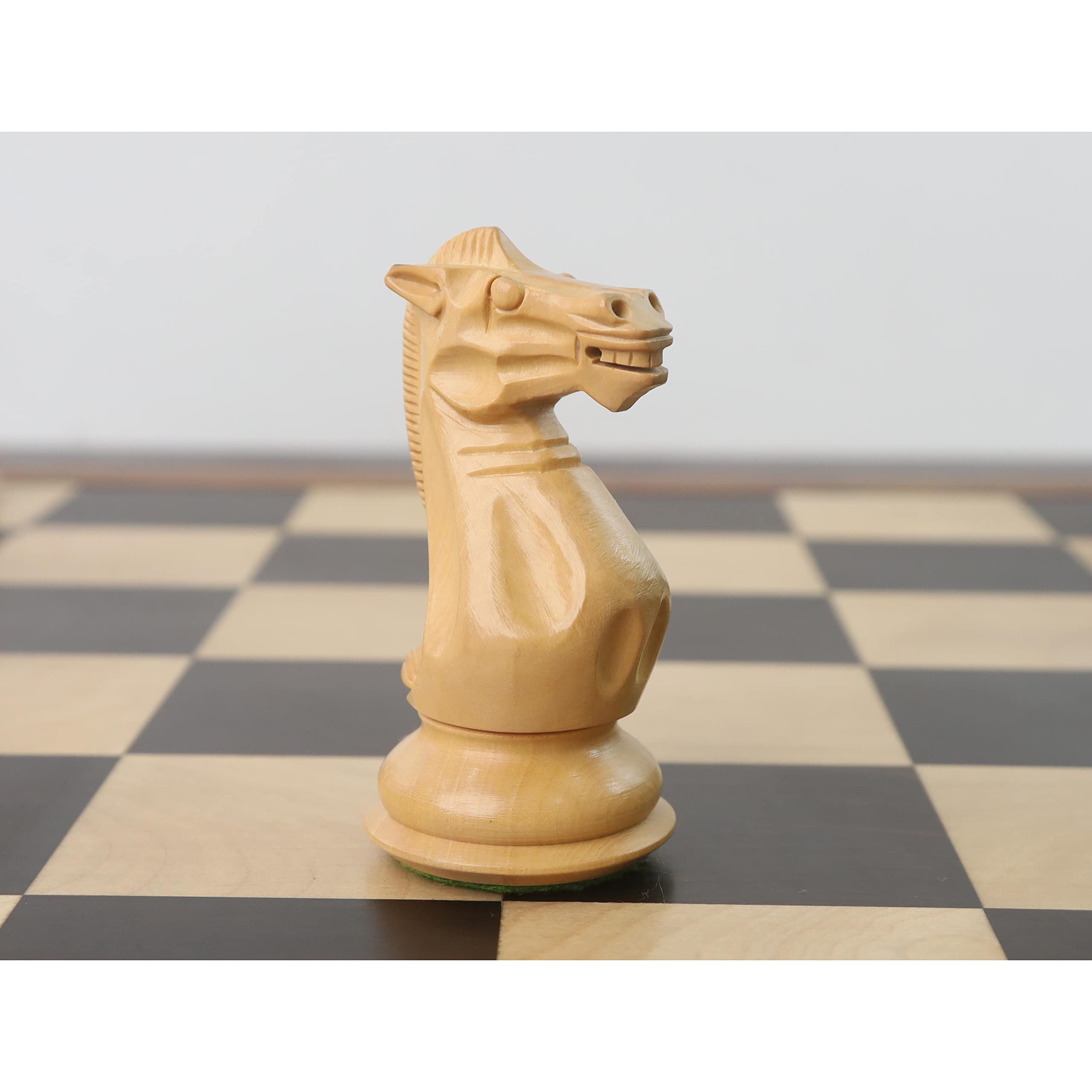 RoyalChessMall - 4 pezzi di scacchi in legno stagionato Pro Staunton - Legno annerito - 4 regine