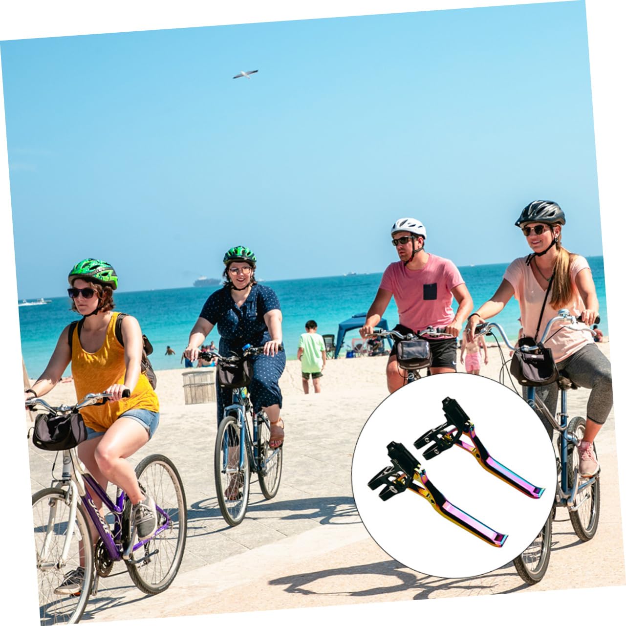BESPORTBLE 1 Paio Leva del Freno della Bicicletta Bici da Strada Manubrio Bar Leve Freno Freno Frizione Leva A Mano Biciclette Bicicleta Kid Bike Mountain Bike Leva del Freno in Lega di