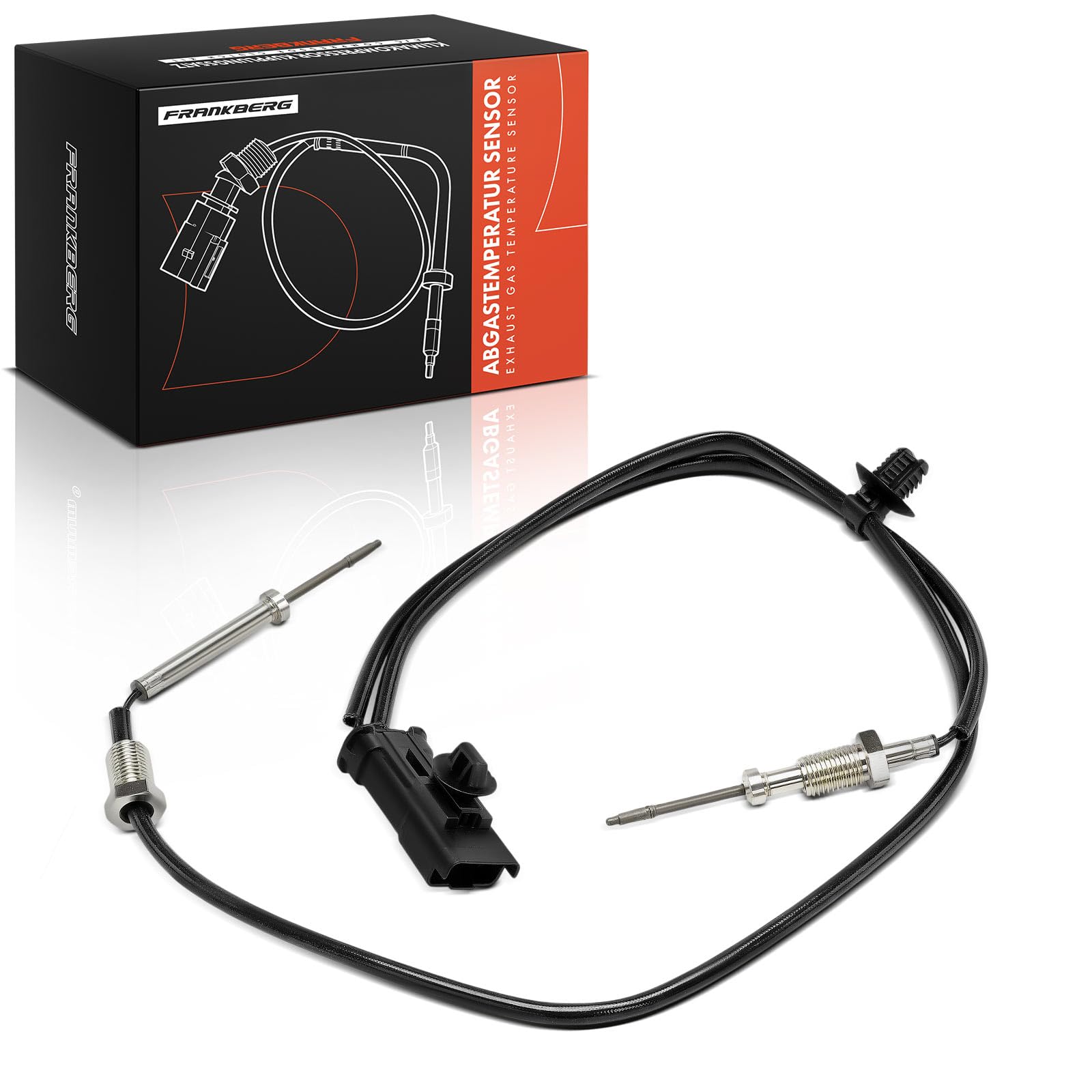 Frankberg Sensor de temperatura de gases de escape 4-Polos Compatible con Berlingo EC ER Rifter 3008 SUV M4 MC MJ MR 308 SW II L4 LC LJ LR LX Corsa F P2JO Replace# 9812376480
