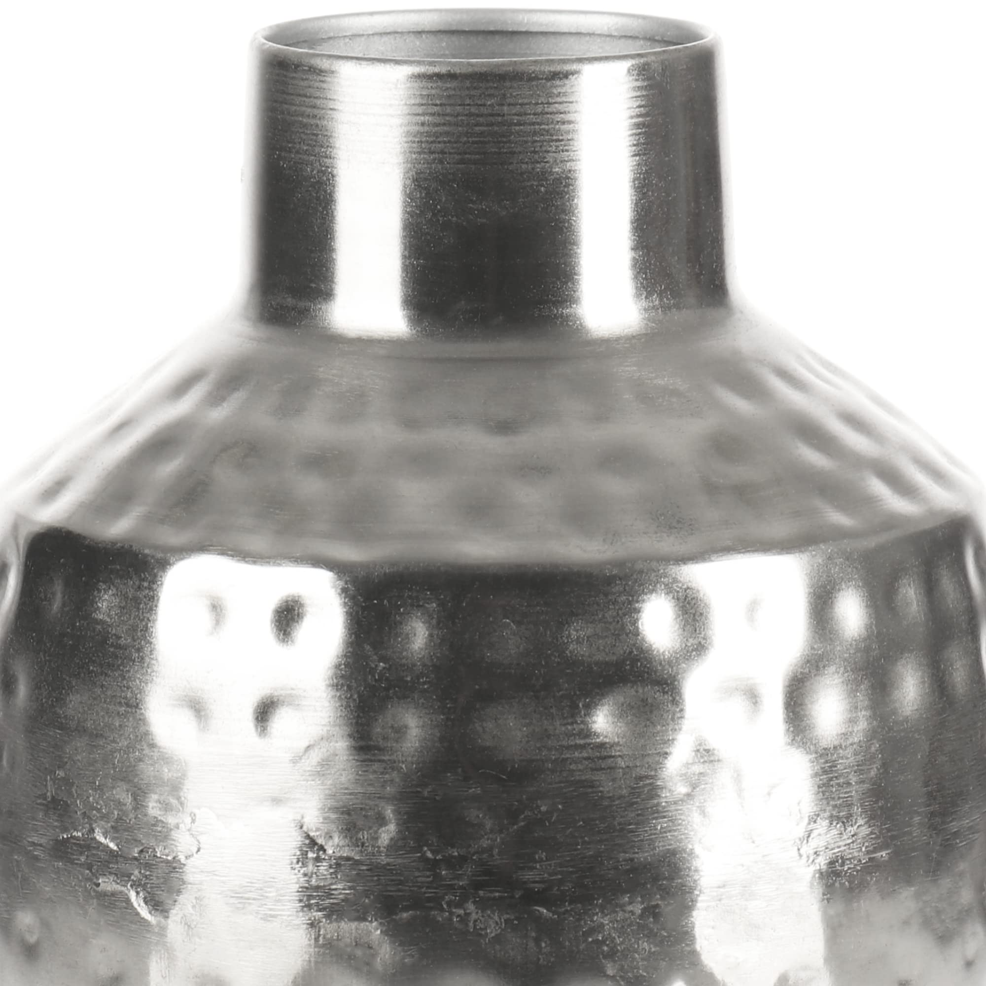 Vase Décoratif En Métal Effet Martelé - Vase Fleurs Design Moderne Pour Maison Et Bureau