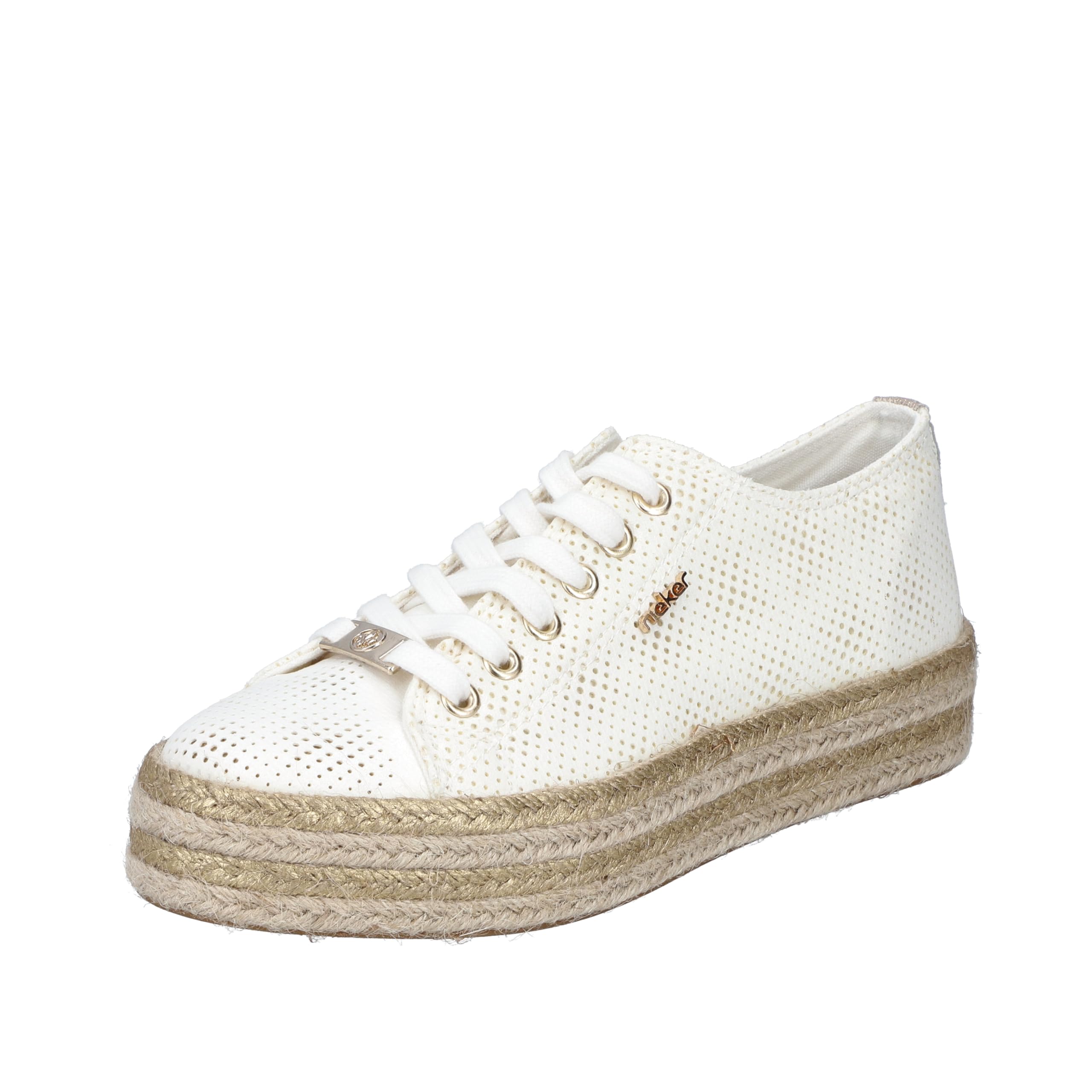Rieker Women's Lace-Up Shoes in White, White, 40 EU