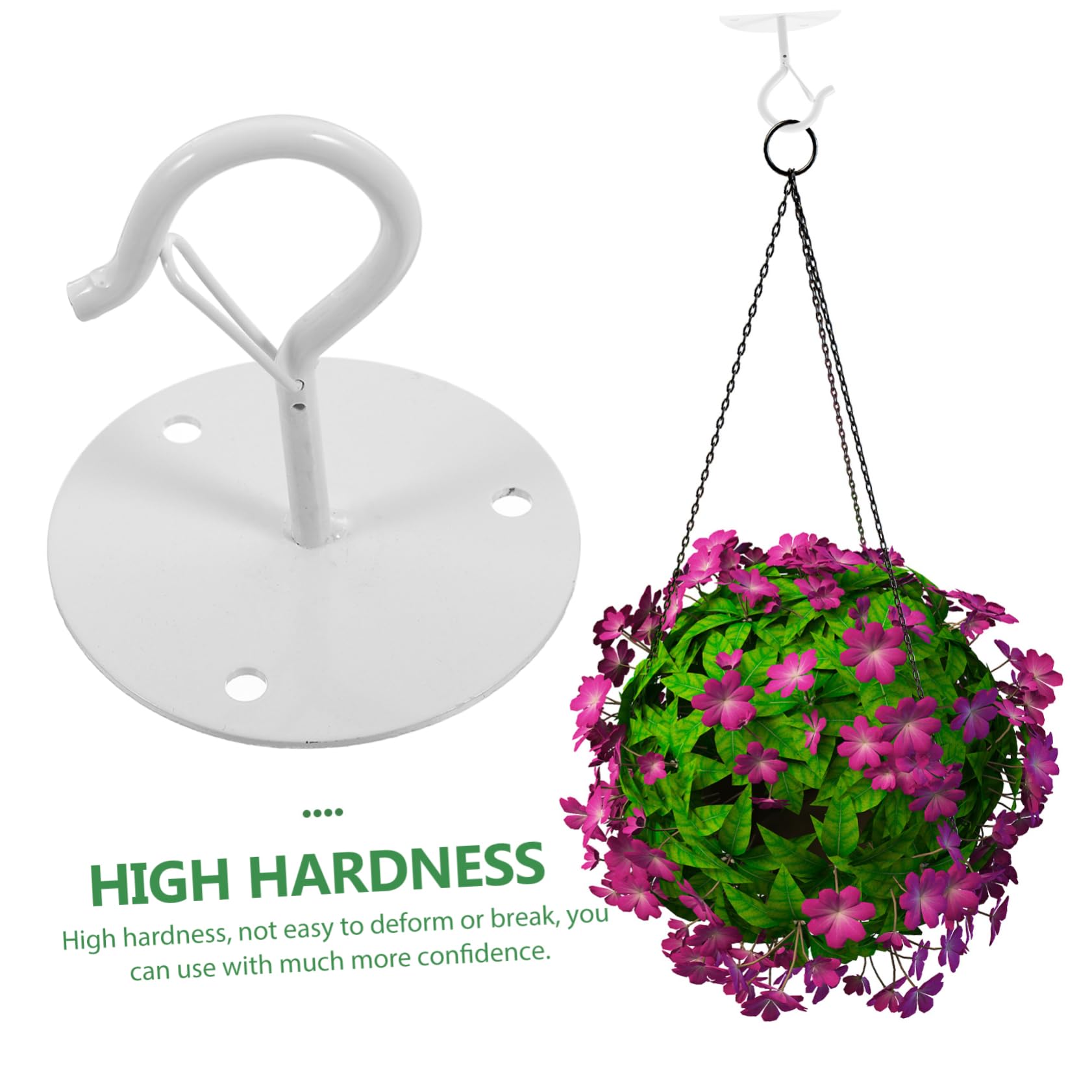 Kisangel 5 Ensembles Crochet Pour Plantes De Plafond Cintres Pour Plantes En Plein Air Crochets De Plafond Pour Suspensions Crochets De Jardinière Blanche Acier Carbone 2 Pièces * 5