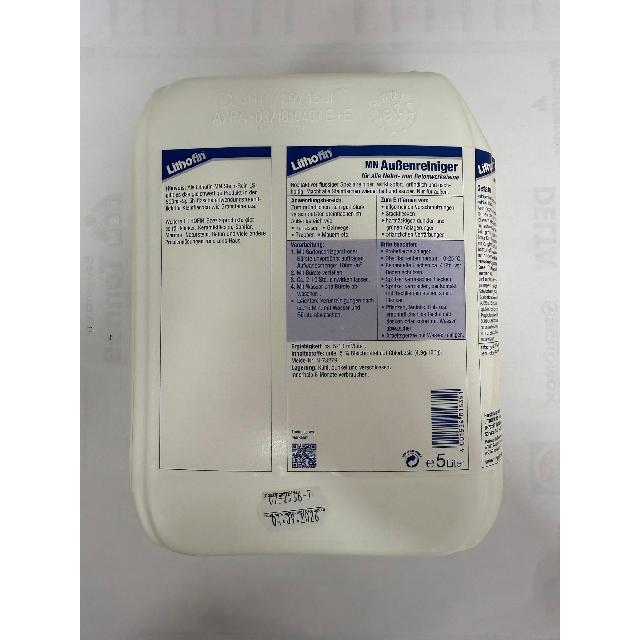 LITHOFIN KF ENLÉVE CIMENT - 5 Litres