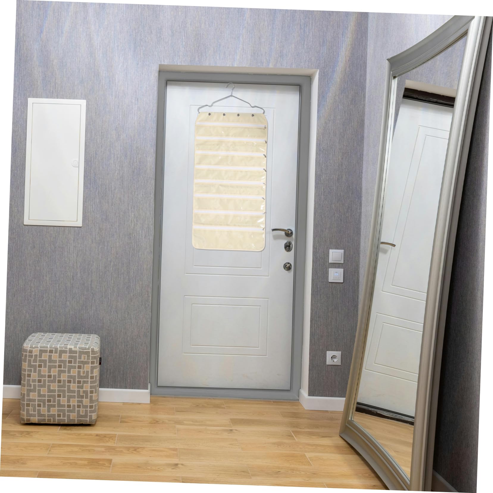 Hemobllo Porta Orecchini Trasparente Organizer da Appendere per Gioielli Collane Fermagli Braccialetti Anelli Piccolo Contenitore Organizzatore per Viaggi Casa Armadio Parete