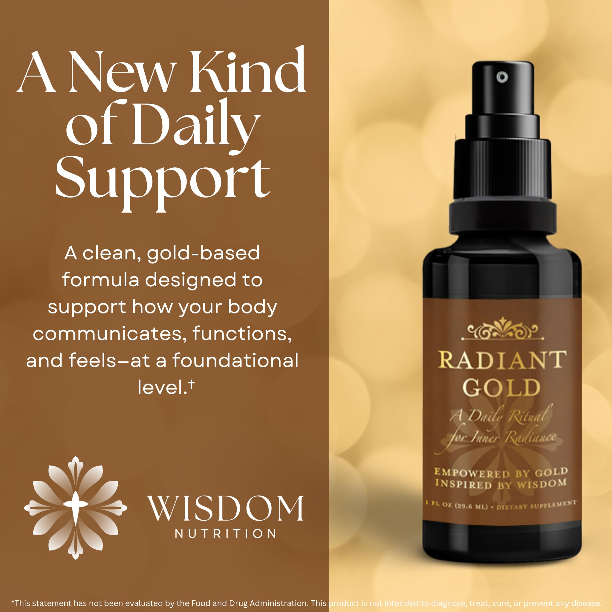 Liquid Gold Supplement Spray | Pure Gold Nanoparticles for Energy, Focus & Mental Clarity | ORMUS Precious Metals Blend (1) — Amazon image 2