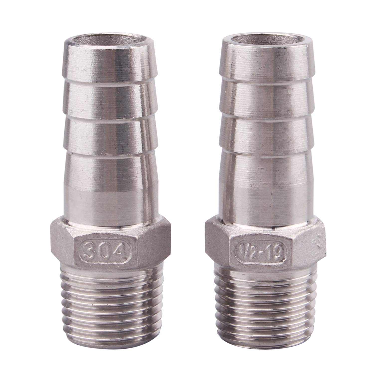 Raccord mâle NPT 3/4" et cannelure 1/2" Dernor en inox pour stopper les fuites de tuyau
