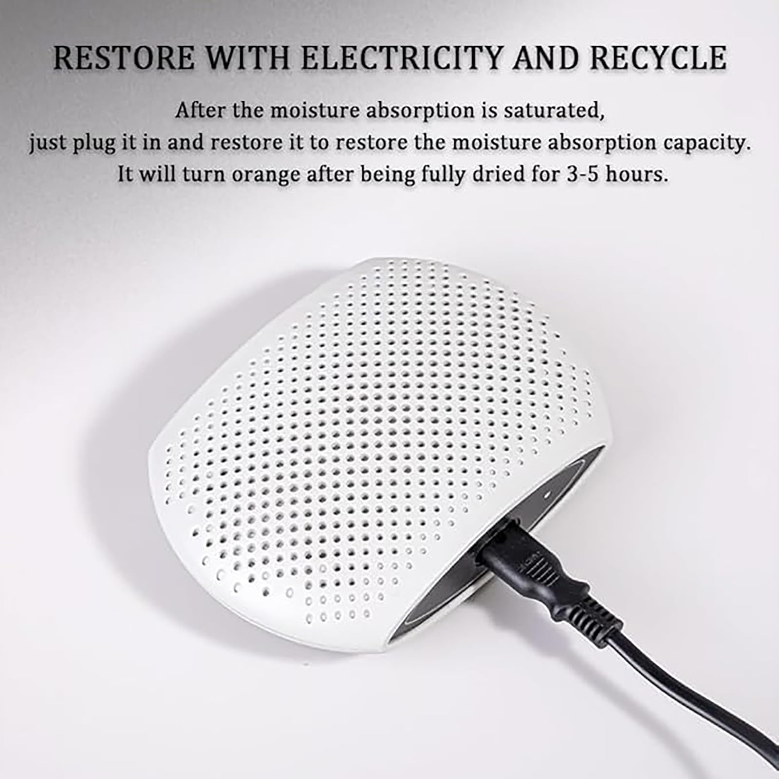 Deumidificatore Ricaricabile, Mini Deumidificatore Wireless Portatile con Indicatore Intelligente, Deumidificatore ABS Silenzioso per Armadio, Bagno, Camera da Letto, Auto, Cassetto