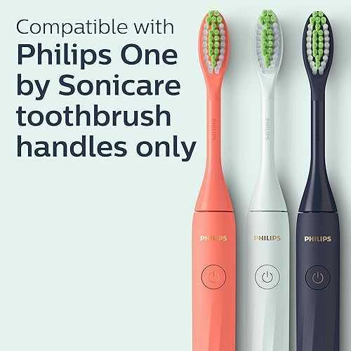 Miniatura 44 de Philips One de Sonicare, 2 cabezales de cepillo, Miami coral, BH1022/01 Miami Coral,Azul marino (Midnight Navy Blue),Mango,Menta Azul