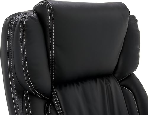 Miniatura 4 de Serta Silla de computadora ergonómica ajustable para oficina ejecutiva con almohadas corporales en capas, borde de asiento de cascada, cuero