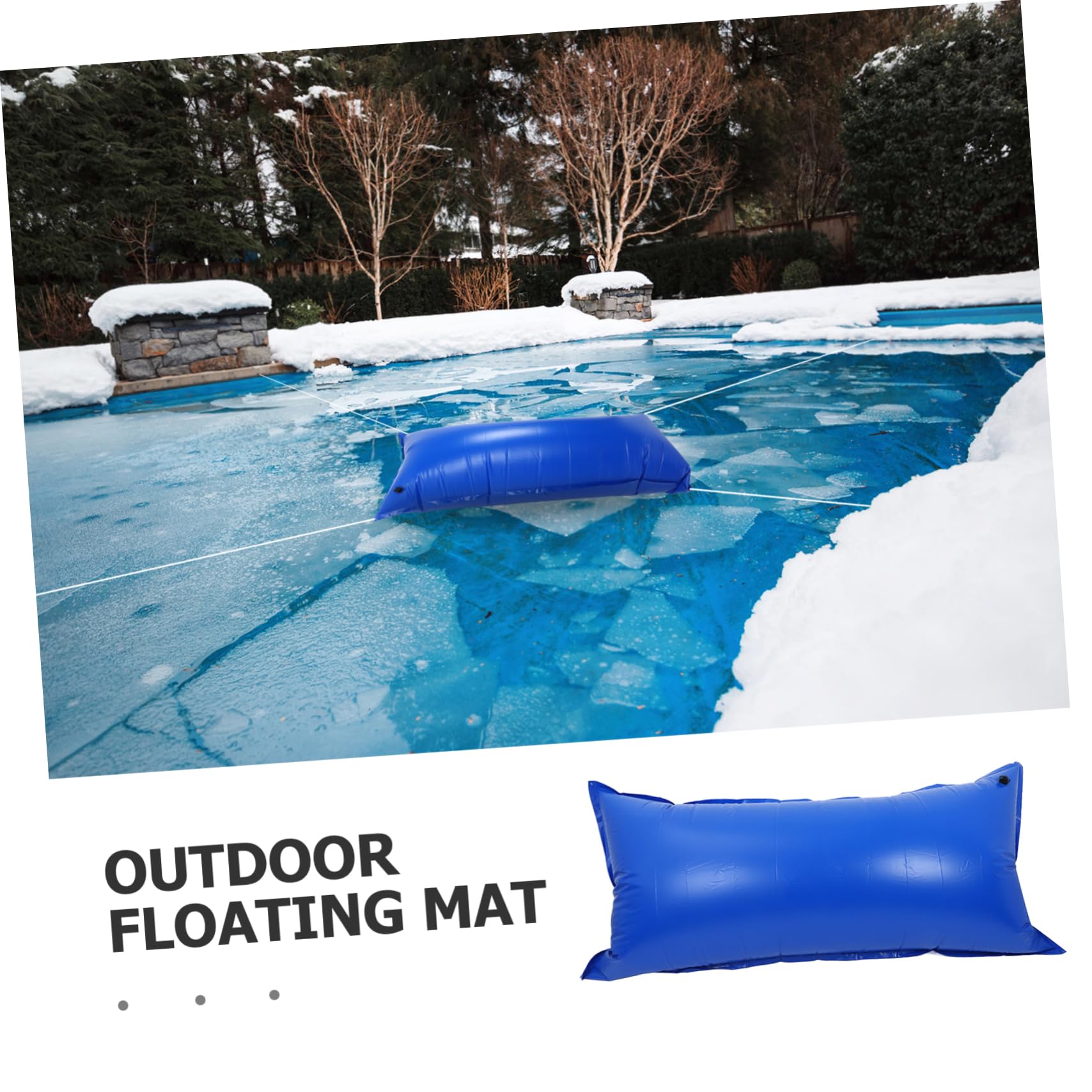 Oreiller d'hiver pour Piscine Hors Sol, PVC, Bleu, 1 Pièce