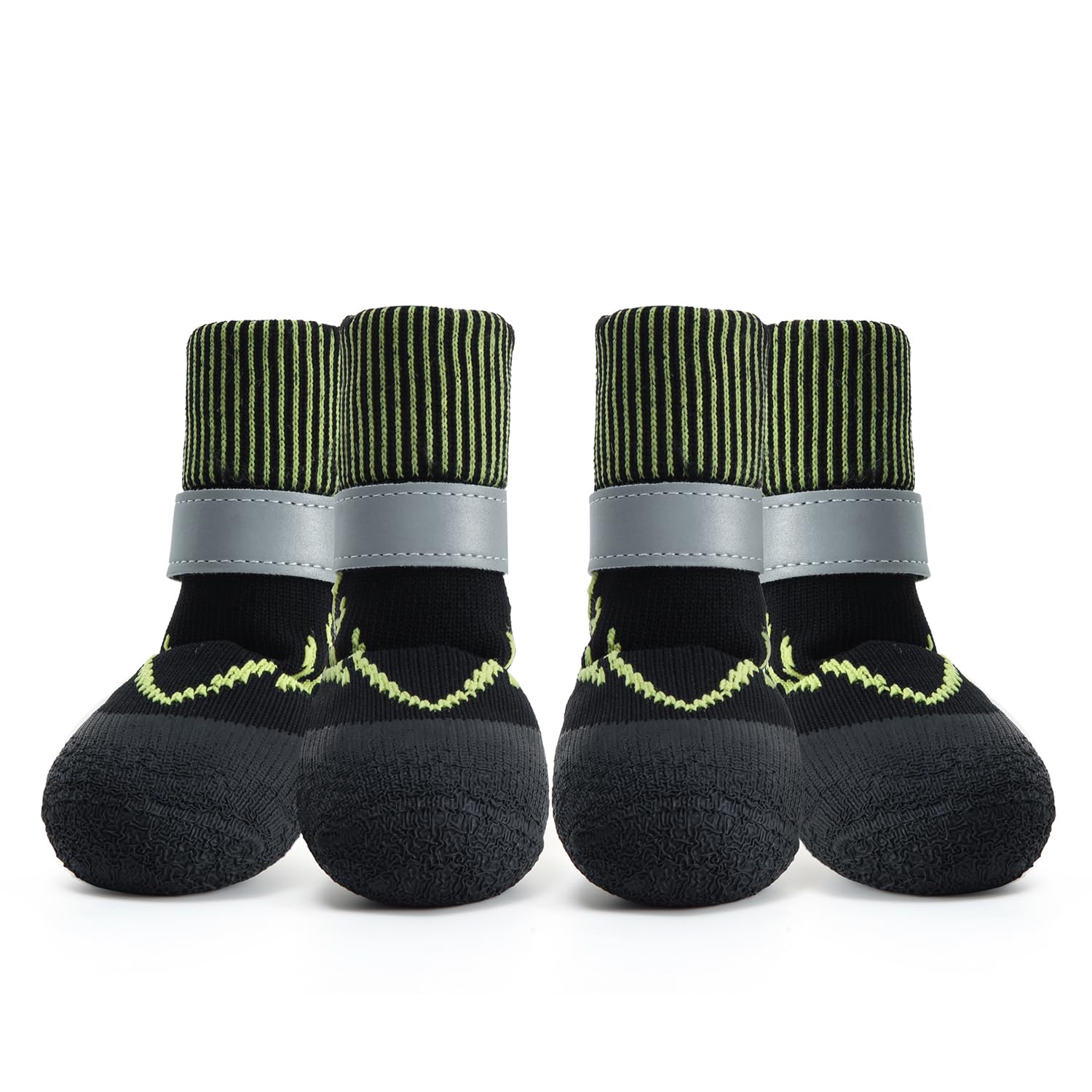 Dog Socks - 2 Pairs Dog Paw Protectors (L: 1.85"-4.7cm)