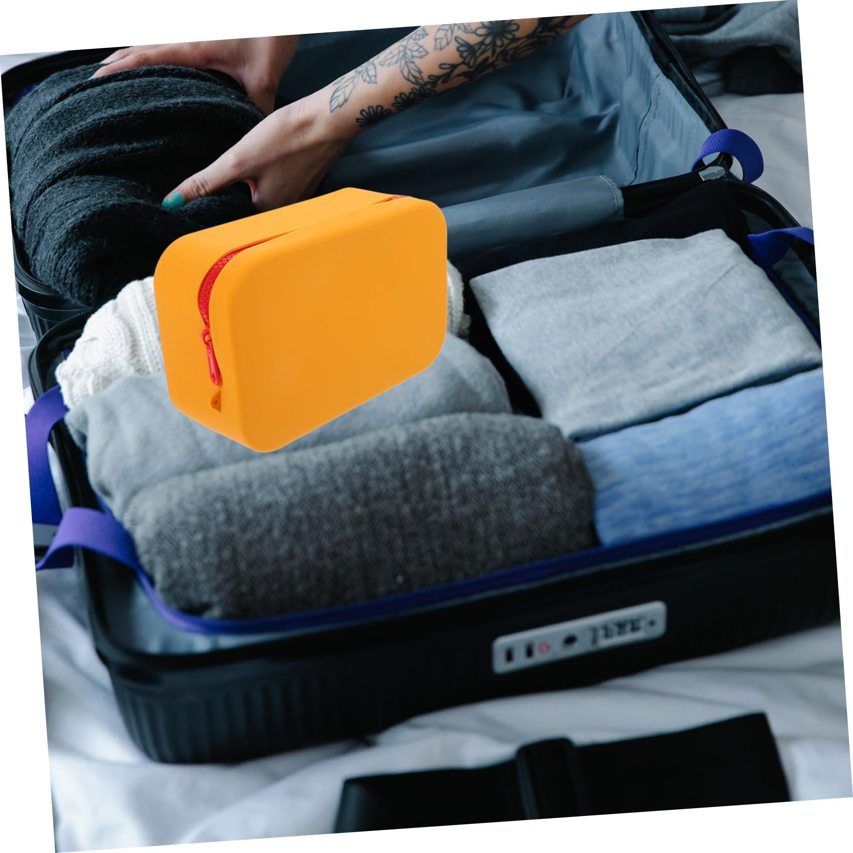 3stücke Silicone Kosmetiktasche Tragbare wasserdichte Makeup Bag Für Reisen Große Kapazität Zur Aufbewahrung Von Toilettenartikeln Und Schmuck