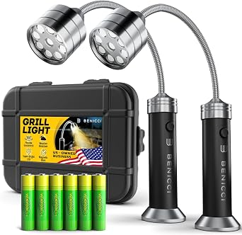 Flexible LED BBQ Grill Lights Set of 2, Magnetic Light for Outdoor Grill