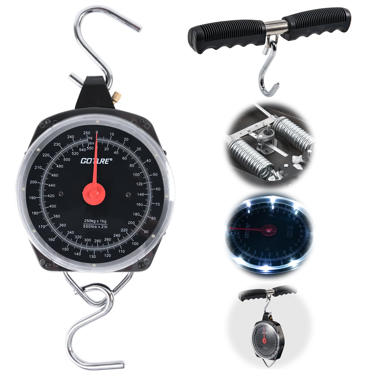 Yogayet Digital Hanging Scales 550lb/250kg, High Accuracy Dial Weight