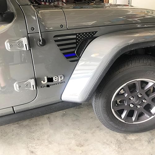 Vista 10 de Calcomanías de vinilo precortadas con bandera estadounidense para Jeep Wrangler JL JLU 2018-2022 2023 2024 2025 y Gladiator JT 2020 2021 2022 2023