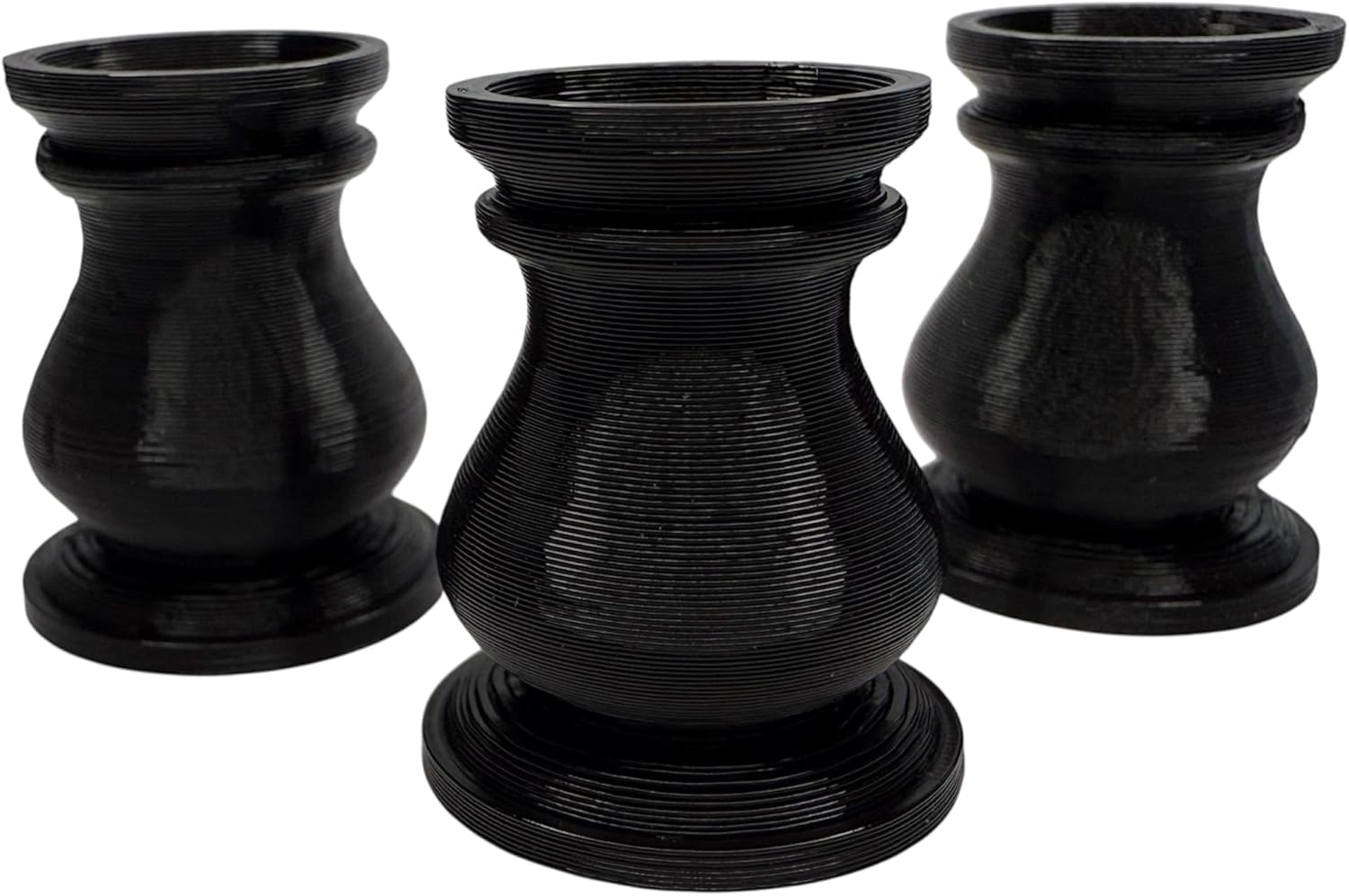 3 Fancy Pillar Display for Marbles Sphere and Orbs for 5/8 to 1 inch marbles (7287)