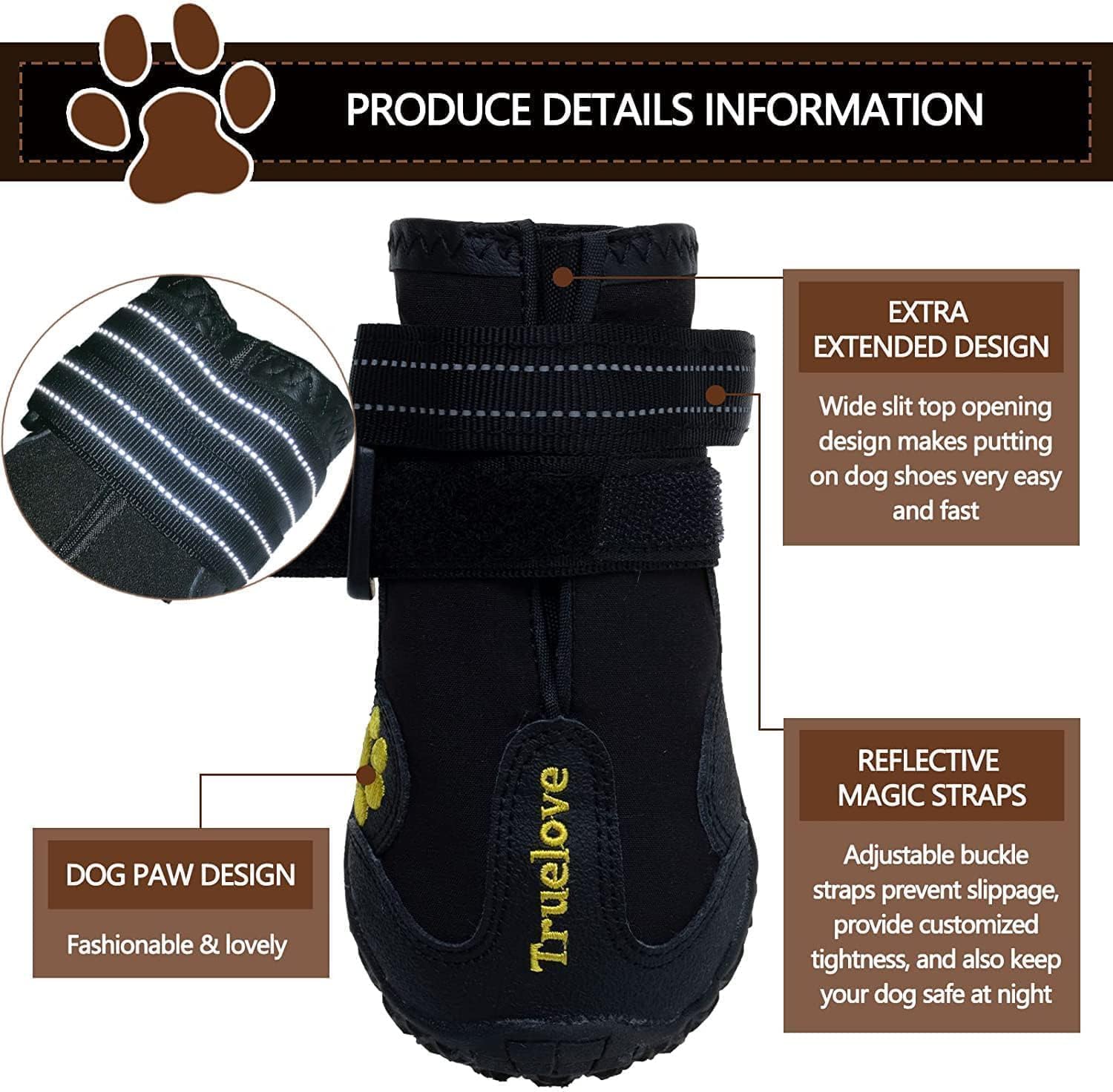 EXPAWLORER Chaussures antidérapantes pour chien – Bottes imperméables et résistantes aux taches avec sangles réfléchissantes pour activités de plein air, protections de pattes pour les pattes blessées