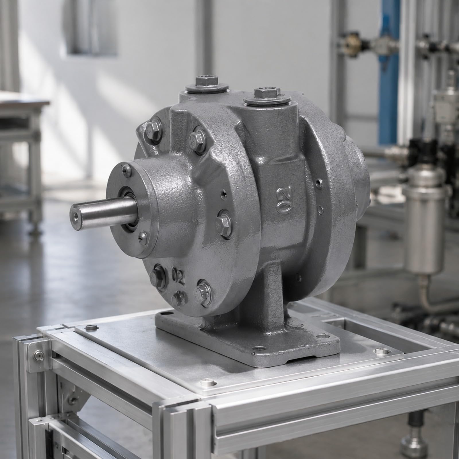 B Baosity Motor Neumático Paletas Antiflagrante Motor con Carcasa Metálica Compacto para Maquinaria Industrial, Unidas Hidráulicas, Transportadores, Básico
