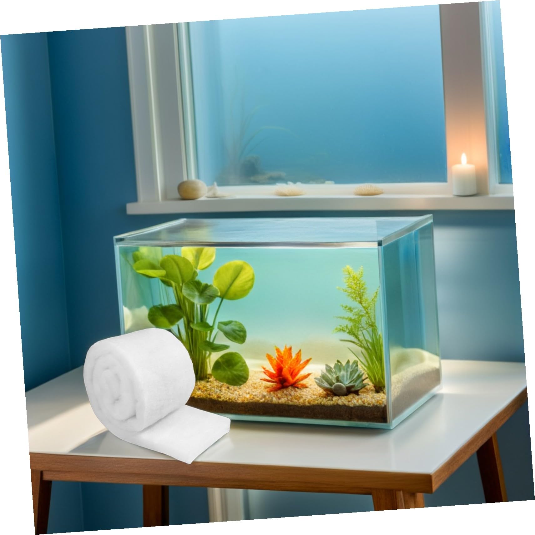 iplusmile 10 Piezas Esponjas Filtro Acuario Alta Densidad Reutilizable para Peceras y Estanques Material Filtrante Biológico Compatible Tipos de Acuarios