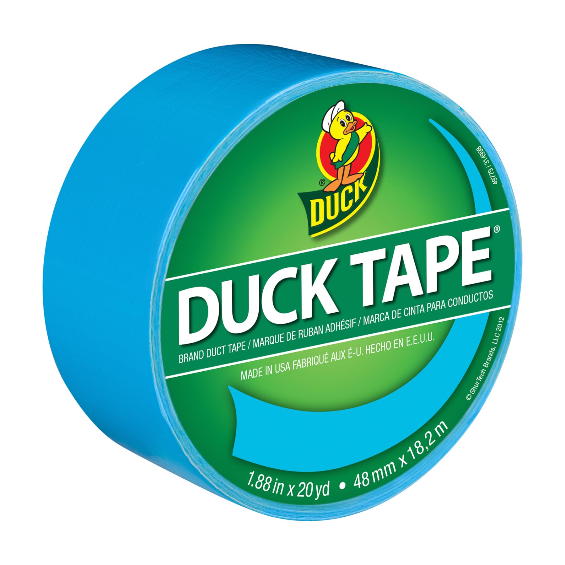 Duck Tape Solid Colours Electric Blue. Repair, craft, personalise, decorate and educate - 48mm X 18.2m