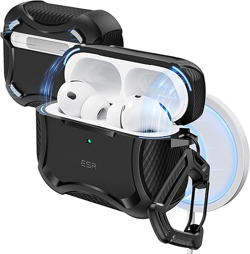 ESR for AirPods Pro 3 Case (2025), Compatible with Airpods Pro 3rd Generation Case (USB-C Cable), Magnetic Lid, MagSafe Ready, Powerful Drop Negro