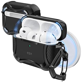 ESR for AirPods Pro 3 Case (2025), Compatible with Airpods Pro 3rd Generation Case (USB-C Cable), Magnetic Lid, MagSafe Ready, Powerful Drop Protection, Cyber Series, Black - Amazon product rated Grade A
