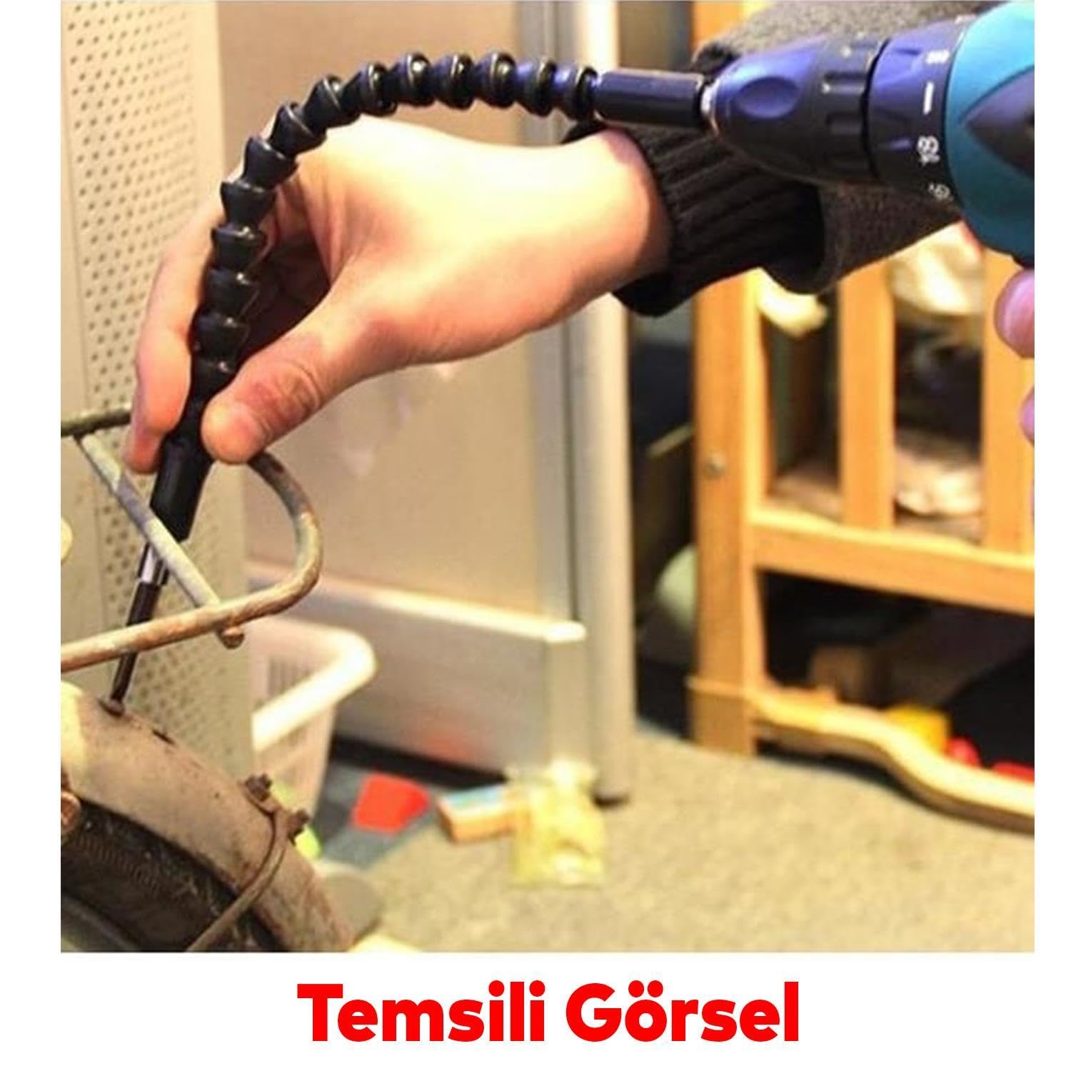 12 Parça Akrobat Kıvrılabilir Eğilebilir Vida Sıkma Sökme Bits Uç Vidalama Torx Yıldız Düz Uçlar