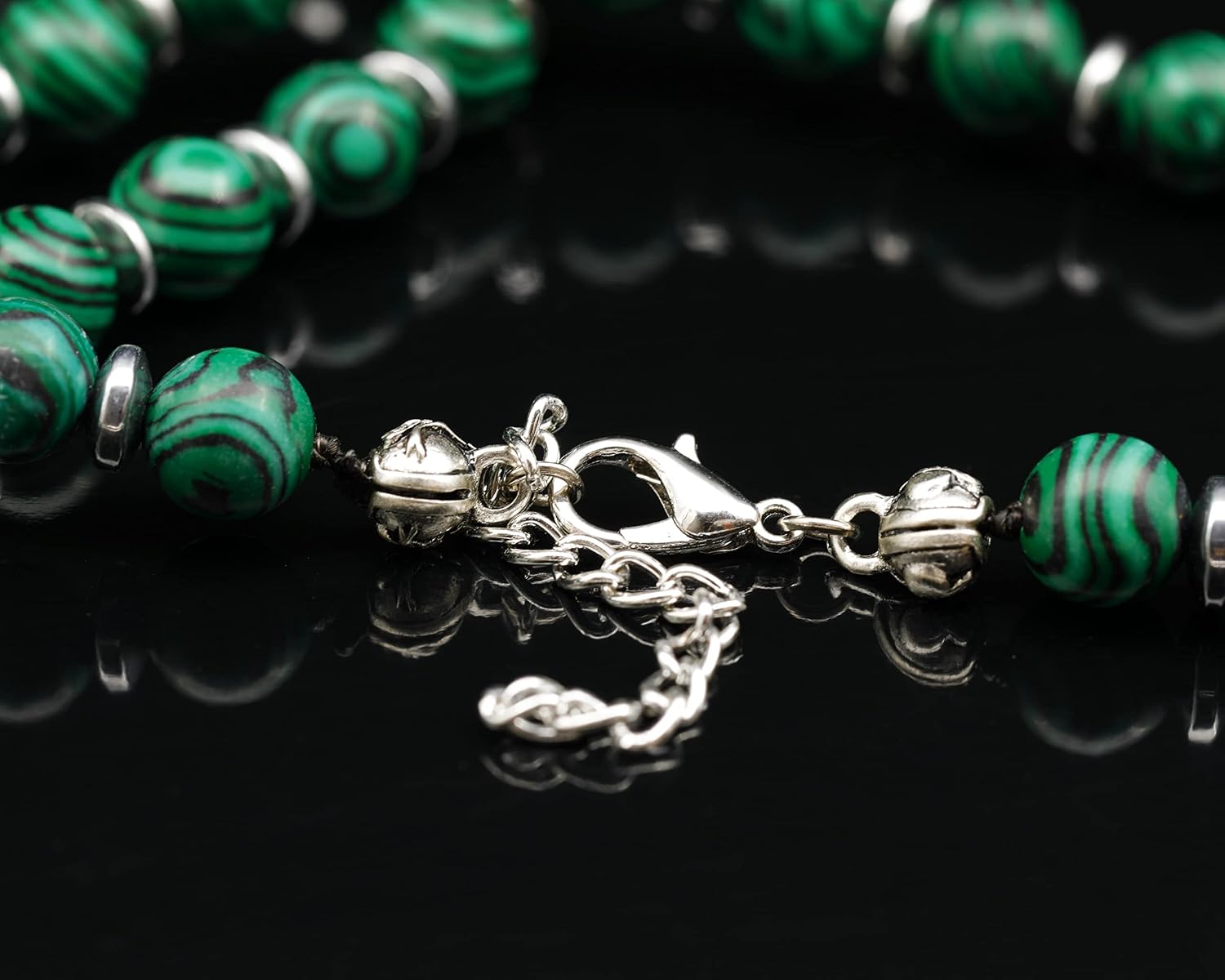 Natural Gemstone Beaded Necklace with Sterling Silver Pendant | Handmade Adjustable Macrame Jewelry | 8mm Bead Crystal Necklace | Zodiac Chakra Inspired Gift for Men Women