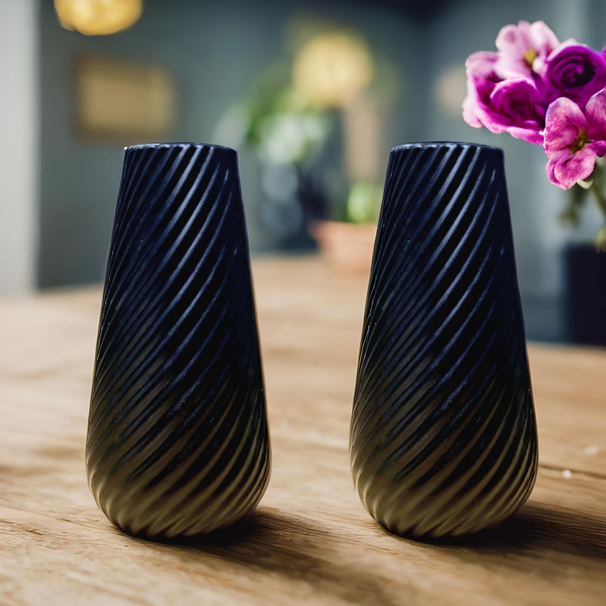 AVER VERA Tabletop Flower Vase Combo Perfect for Stylish Decorative Real & Artificial Flowers Arrangements with Your Versatile Floral Display