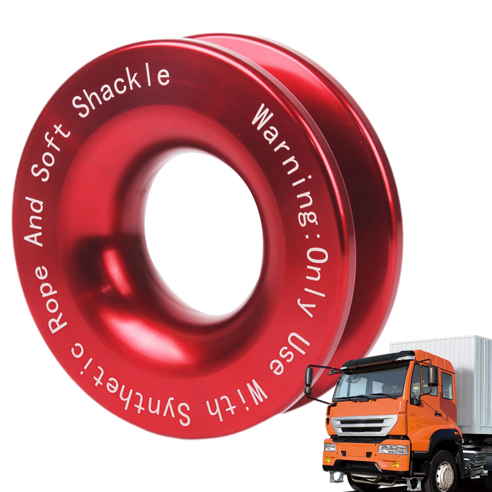 Snatch Ring Umlenkrolle Stahlseil Winch Recovery Ring Weicher Schäkel-Bergungsring