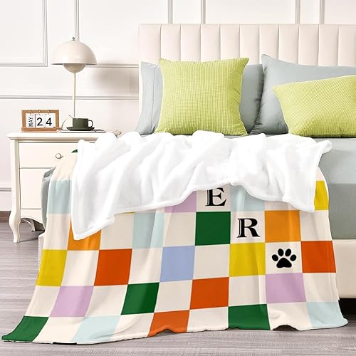 Miniatura 4 de Manta personalizada para fiesta de cumpleaños de perro, manta personalizada con nombre de foto, manta personalizada para perro con pastel para