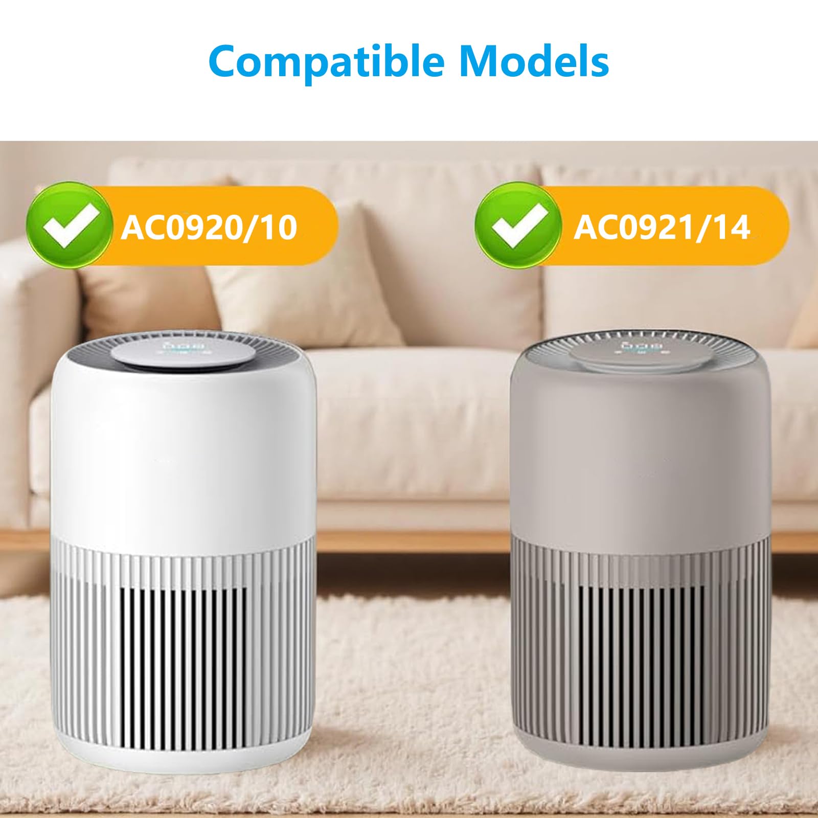 FY0900 - Filtro di ricambio compatibile con Philips 900 serie AC0920/10 AC0921/14 purificatore d'aria 2 in 1 H13 di ricambio HEPA FY0900/30, 2 pezzi