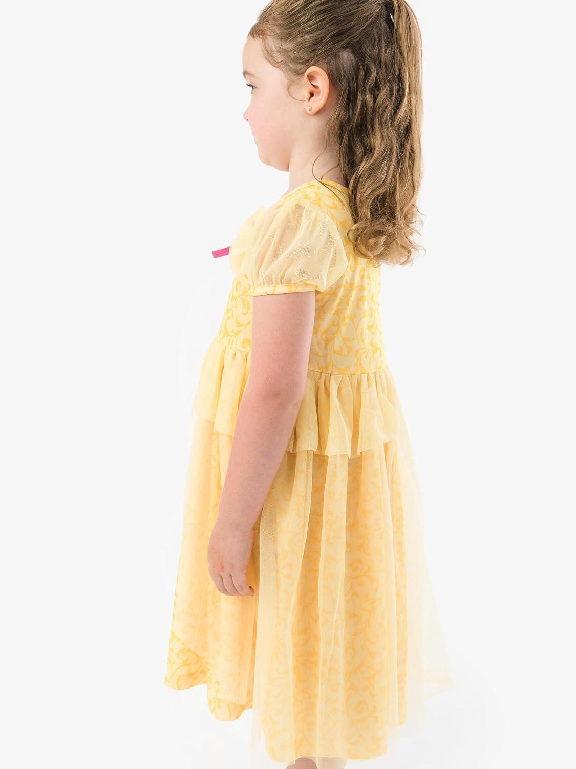 RuffleButts Girls Princess Dress-Up Puff Sleeve Nightgown