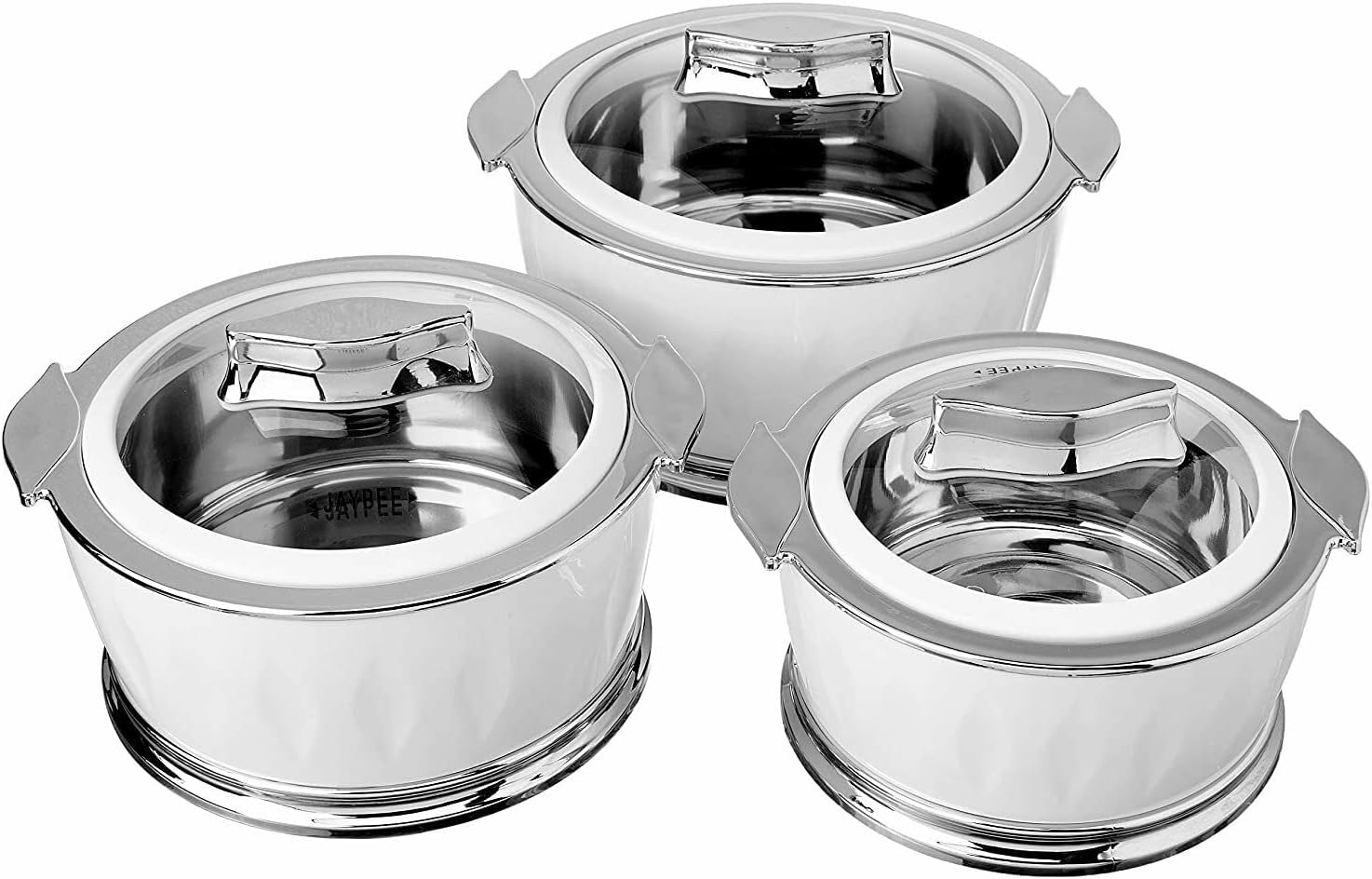 JAYPEE Dazzle Plastic Thermal Insulated Food Storage Casserole HotPot Stock Pot Set with