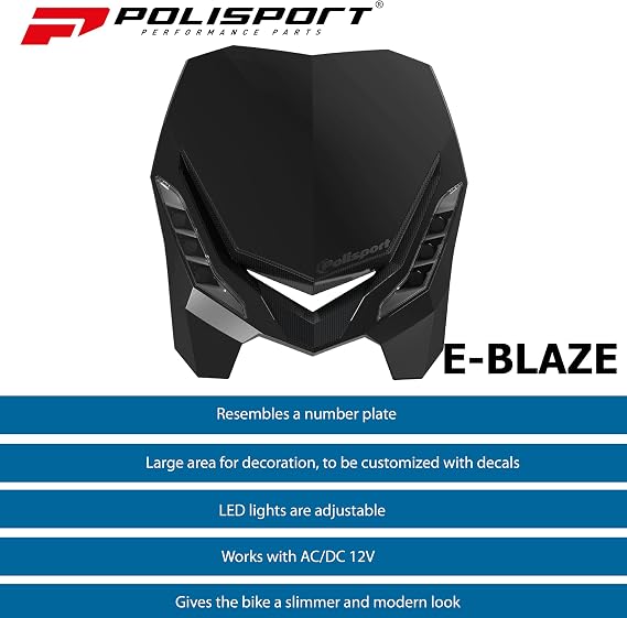 Polisport Motocross (MX) E-Blaze LED Headlight - Black