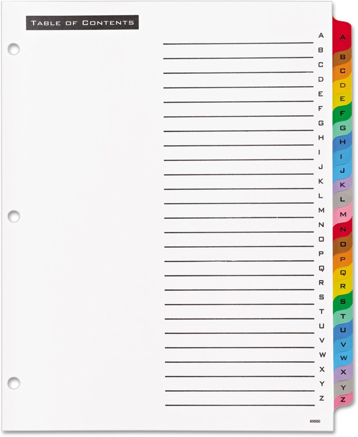Office Essentials 11677 Table 'n Tabs Dividers, 26-Tab, Letter
