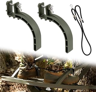 Climbing Stand Accessories,Tree Stand Accessories,Climb Stirrups with Elastic Rope,Climber Tree Stand Accessories for Hunting Standing Safety Gear (1-Pair)