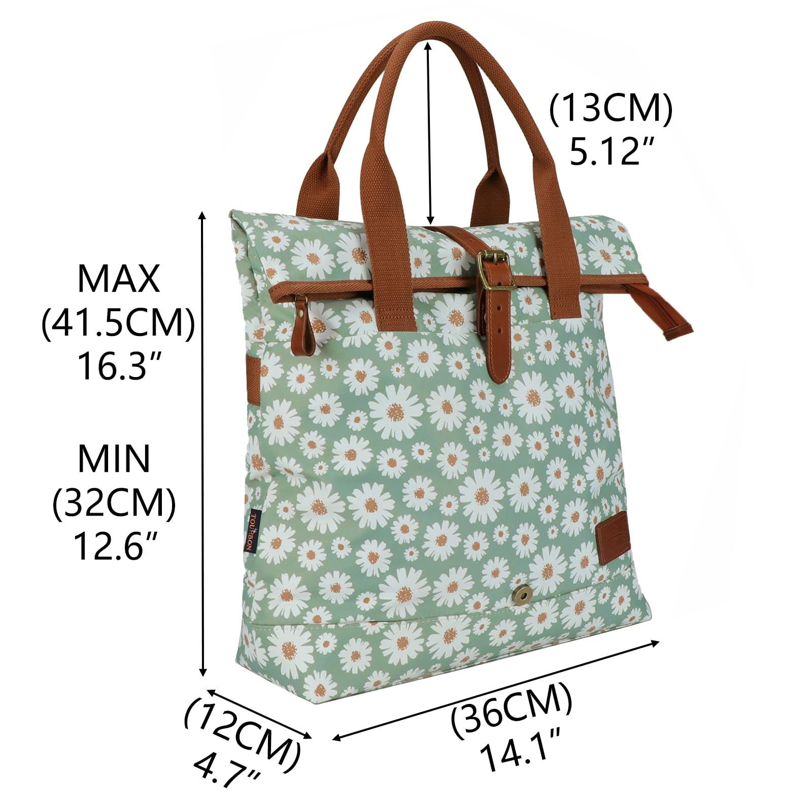 Tourbon Sacoche de vélo en Toile imperméable pour Femme