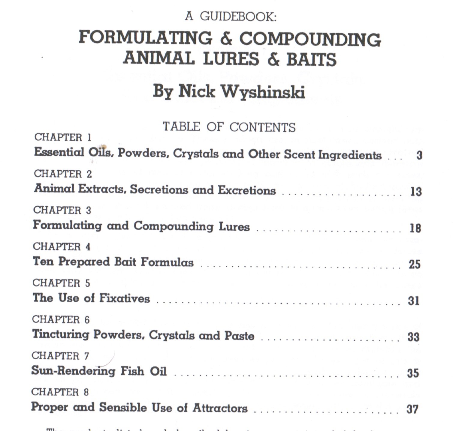 DakotaLine Formulating & Compounding Animal Lures & Baits by Nick Wyshinski