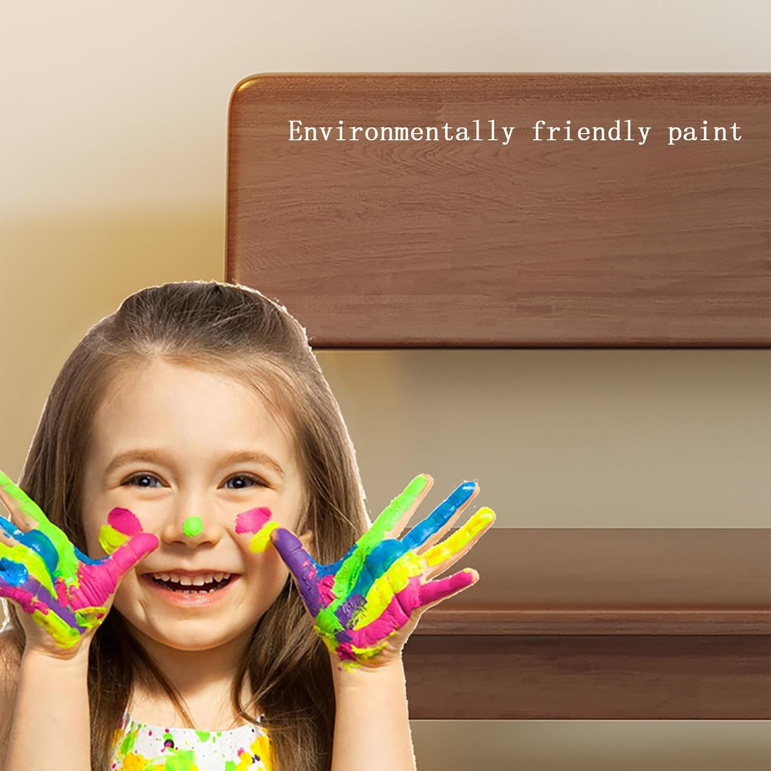 Dining Bench with Armrest Solid Wood Entryway Bench Storage Bench Seat Rustic Farmhouse Wooden Garden Bench for Patio Park Hallway Bedroom Living Bed Mud Room Indoor Outdoor(Beige,140*45*86cm)