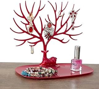 حامل عرض المجوهرات على شكل شجرة للاقراط والقلائد والاساور من فاب سيلير تخزين رف منظم معلق مقاس 25×14.5× 22.5 سم