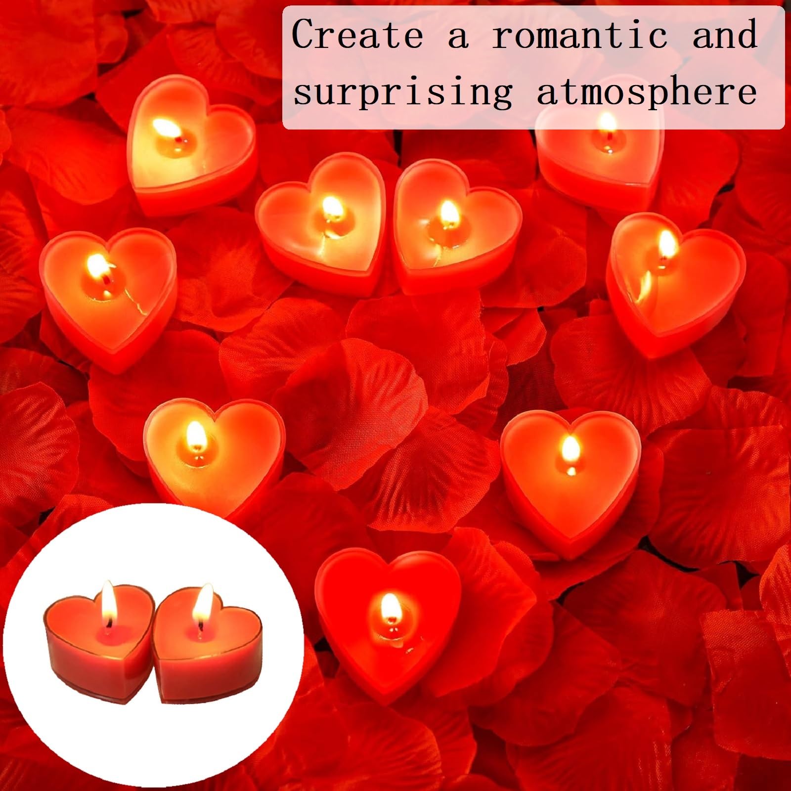 Velas En Forma De Corazón - ¡Romance En 9 Piezas!