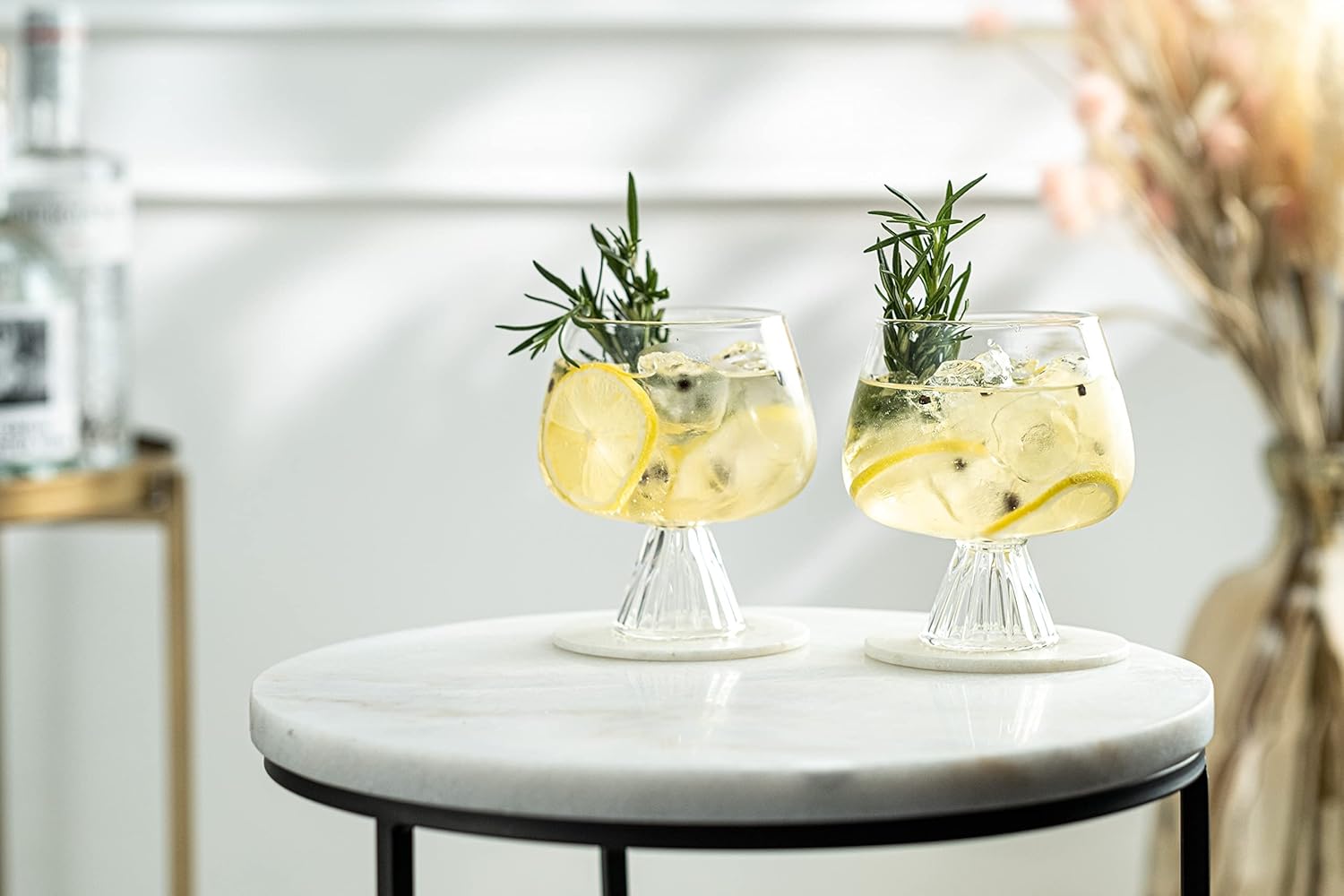 GLASSIQUE CADEAU Venice Goblet Cocktail Glasses for Gin Tonic, Aperol Spritz,Sangria | Modern Glassware Collection | Set of 4 | 17 oz Light Borosilicate Glass Balloons for Home Bar Drinks - Image 5