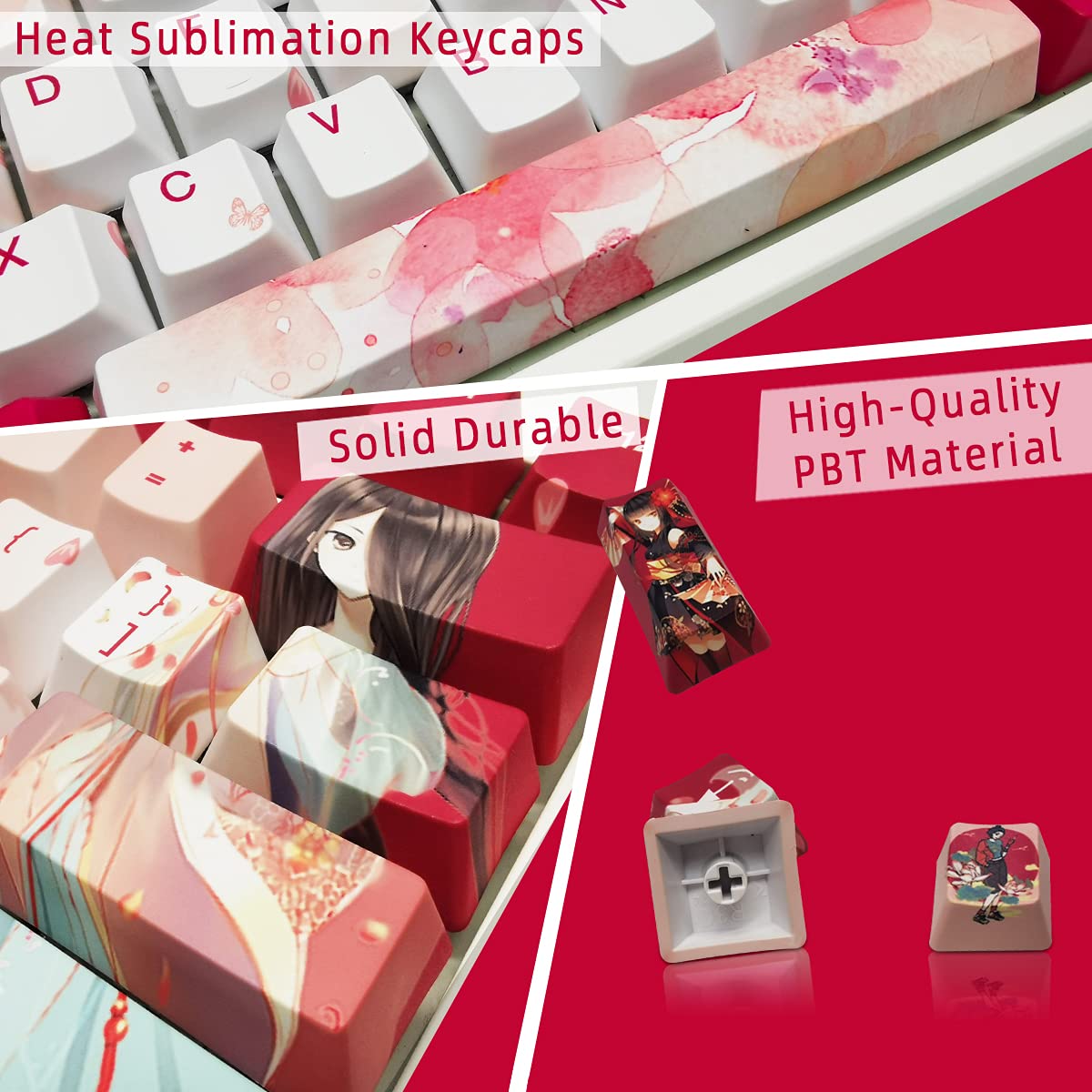 Keycaps PBT Dye Sublimation Upgrade 108 Keycap Set OEM Profile Keycaps