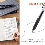 Shuttle Art Black Gel Pens, 36 Pack(18 Gel Pens with 18 Refills) Retractable Medium Point Rollerball Gel Ink Pens Smooth Writing with Comfortable Grip
