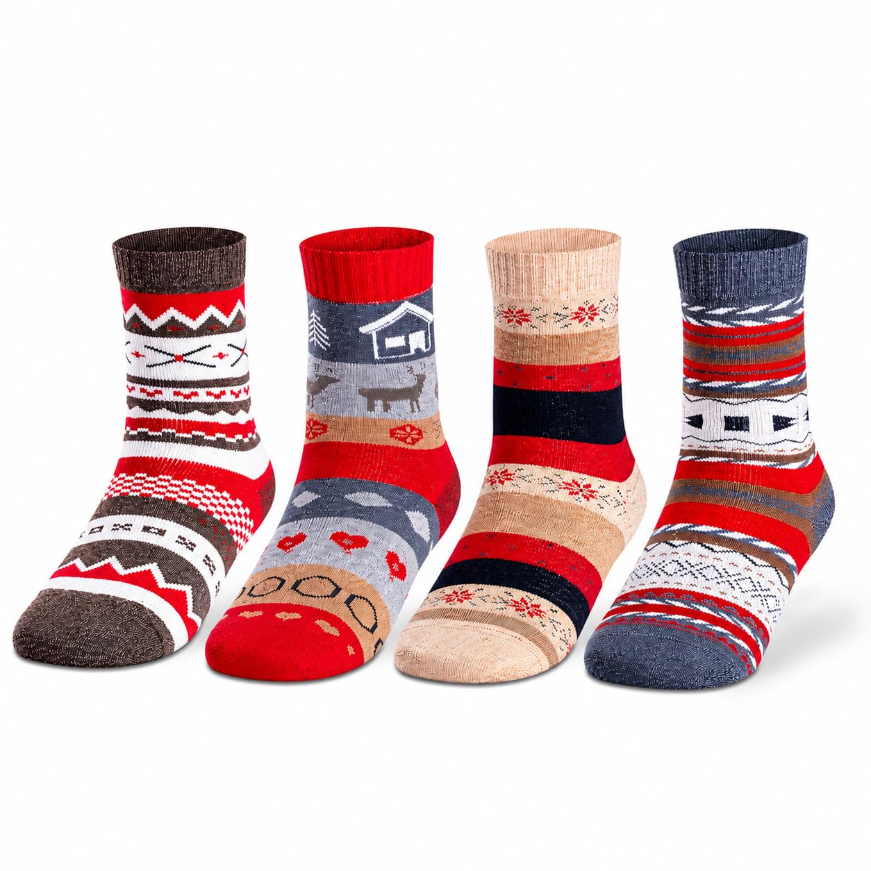 supersox Winter Thermal Regular Length Socks for Women, Made with Thermal Control Technology & Extra Cushioning For a Warmth & Cozy Feel, Ideal For Winter Wear (Pack Of 4)-picture-45