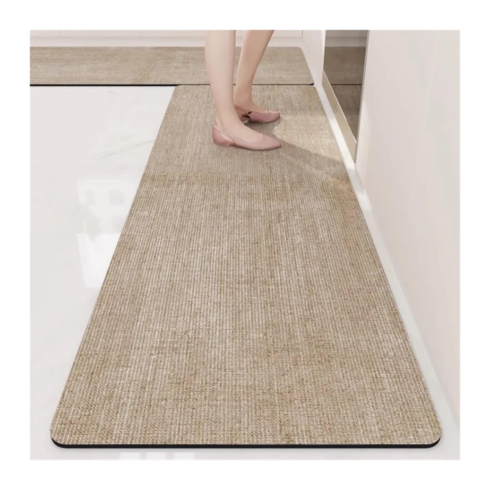 Alfombra de cocina impermeable que soluciona las manchas de grasa tapete largo de PVC 150cm