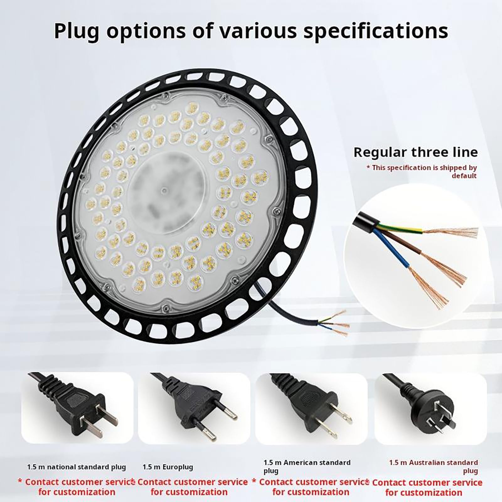 Oświetlenie warsztatowe o szerokim kącie padania światła, ultracienkie lampy High Bay o mocy 18000 lm, superjasne lampy warsztatowe o mocy 6000 K, wodoodporna lampa(150w)